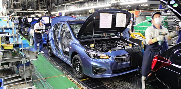 Завод Subaru в Японии остановил работу