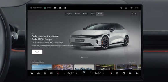 Zeekr adapts multimedia for Europe: series and TV in the car