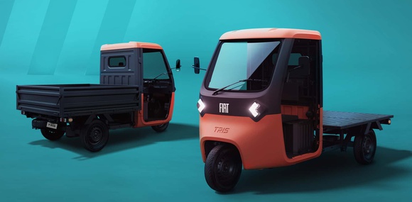 Three wheels and a 12 hp engine: Fiat presents a workhorse called TRIS