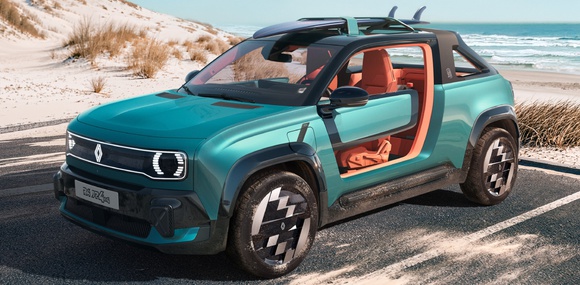 Renault transformed the new R4 into a beach buggy with a pickup body