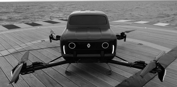 Культовый Renault 4 возродился в виде квадрокоптера. Видео