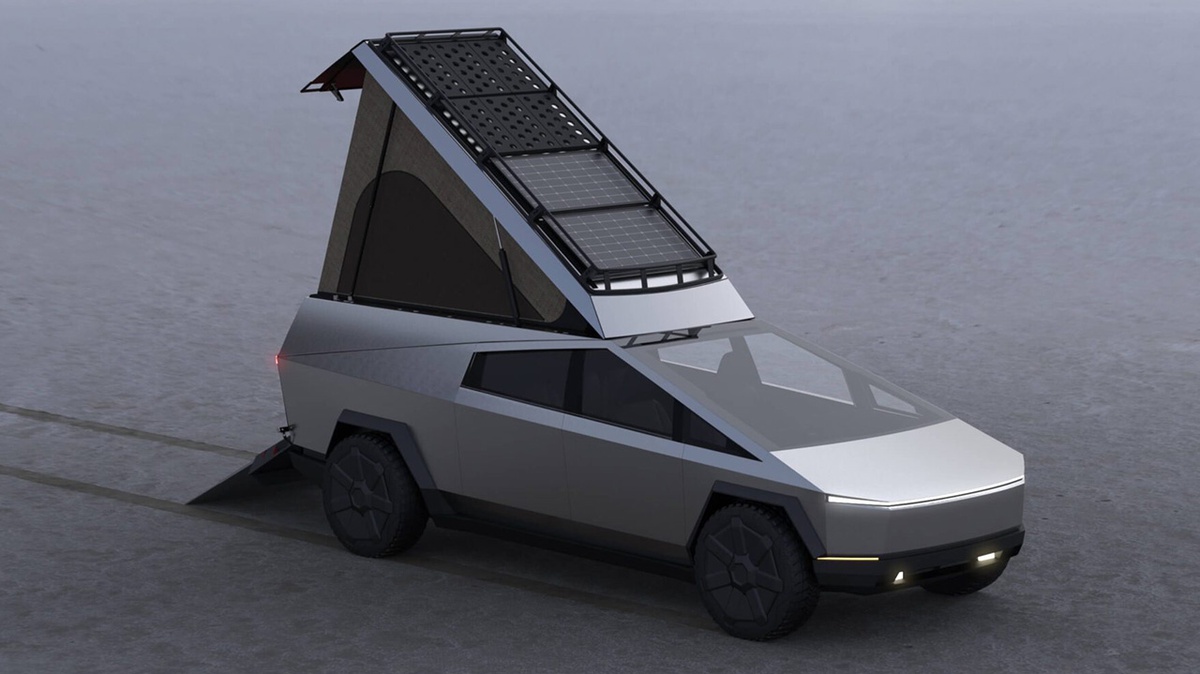 Werfen Sie einen Blick auf das ultimative umbaubare Tesla Cybertruck-Zelt   Autoua.net