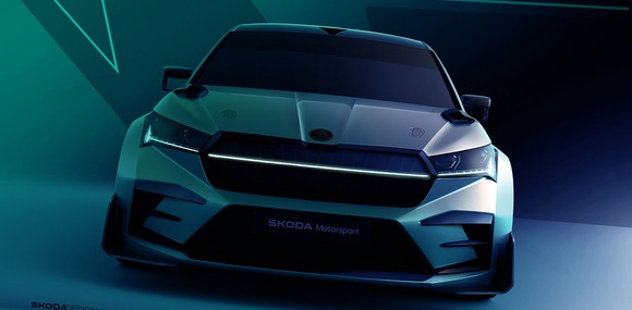 First sketches of the Škoda Enyaq RS Race Concept unveiled