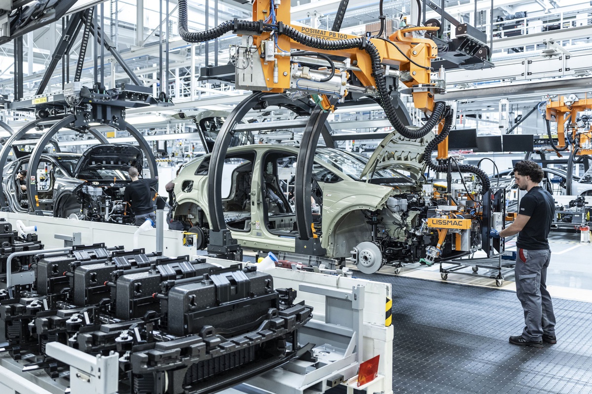 Productielijn van de Audi A2 e-tron