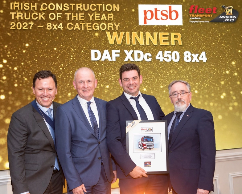 Uitreiking Irish Construction Truck of the Year 2027 aan DAF