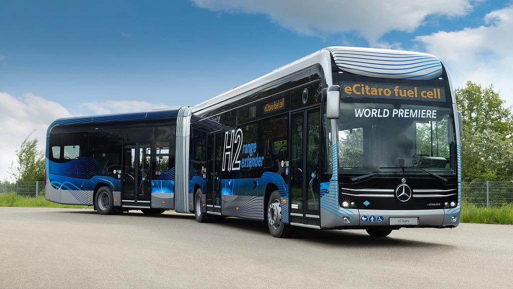 Daimler Buses dévoilera le Mercedes-Benz eCitaro à pile à combustible, le premier autobus électrique de série doté d'un prolongateur d'autonomie à pile à combustible, au salon GPTS 2023. – Autoua.net