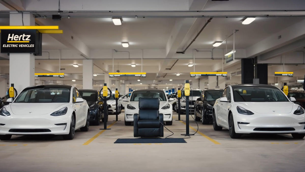 hertz electric car charging